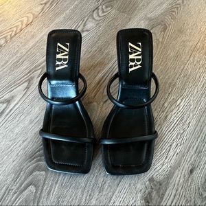 Black Zara Heeled Sandals